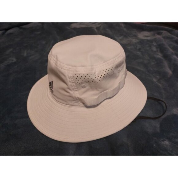 🆕Adidas Men White/Onix Grey/4.0 100% Polyester Victory Athletic Bucket Hat - Picture 2 of 8